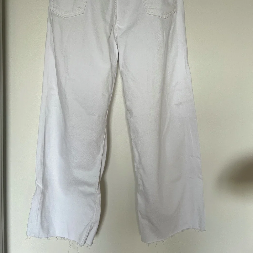 AG Jeans Hattie High Rise Raw Hem Ankle Barrel in Gallery White Size 28 - Picture 7 of 7
